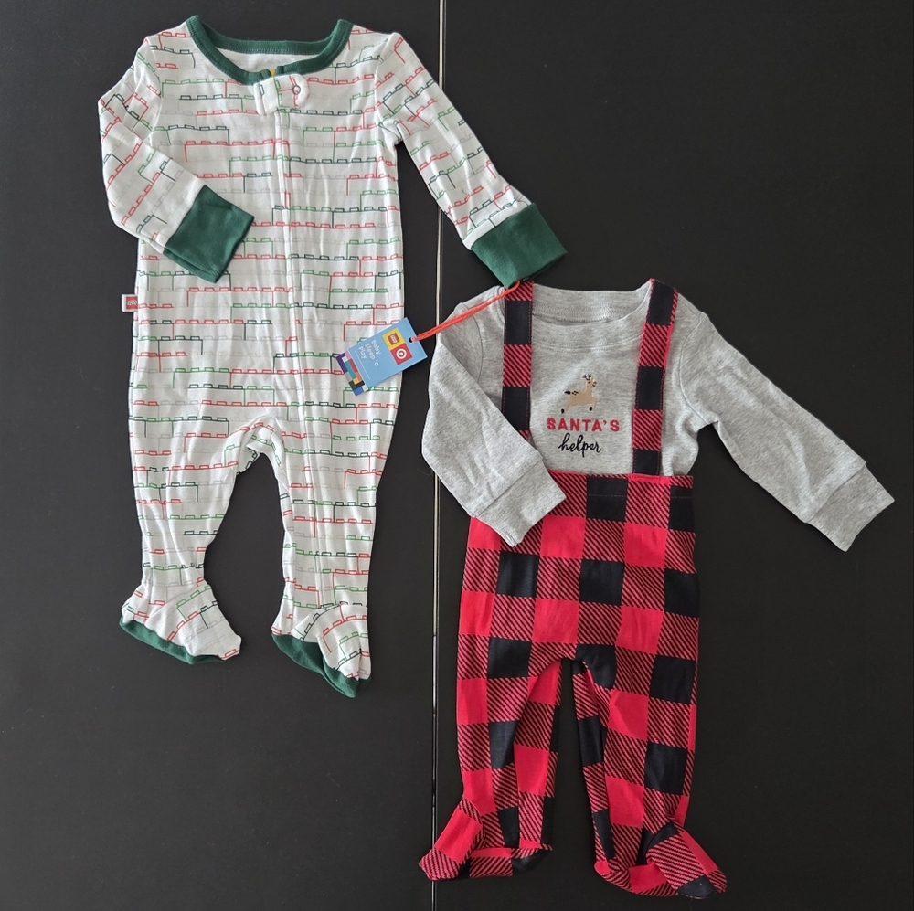 Baby Lego Footie & Carter's Footie Outfit - Size 0-3M